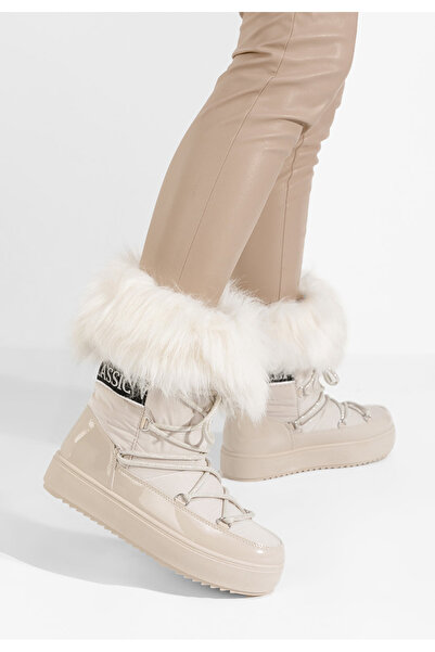 B T Shoes Γυναικείες Μπότες Χιονιού Kemisa μπεζ