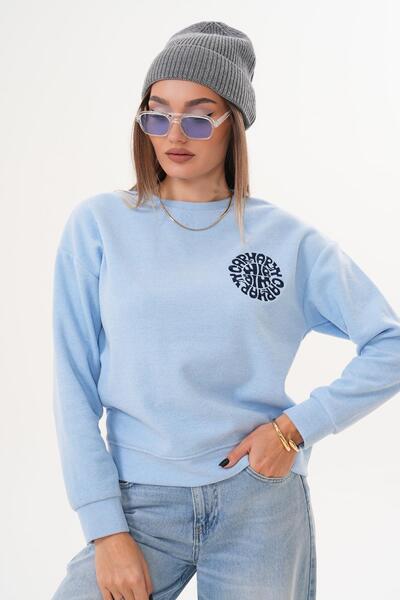 ŞİMAL Γυναικείο κεντημένο λεπτομερές πλεκτό φούτερ Σελανικής 255224 -