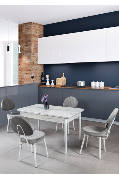 Eymense Atina 4 Sandalyeli Mutfak Masa Takımı