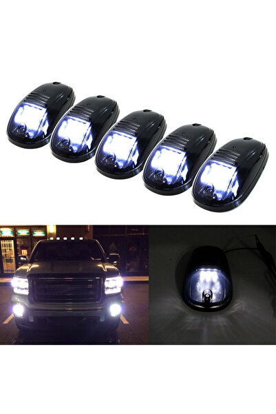 choice2 مجموعة مصابيح تحديد مسار سقف السيارة الجديدة المدخنة باللون الأبيض، 5...