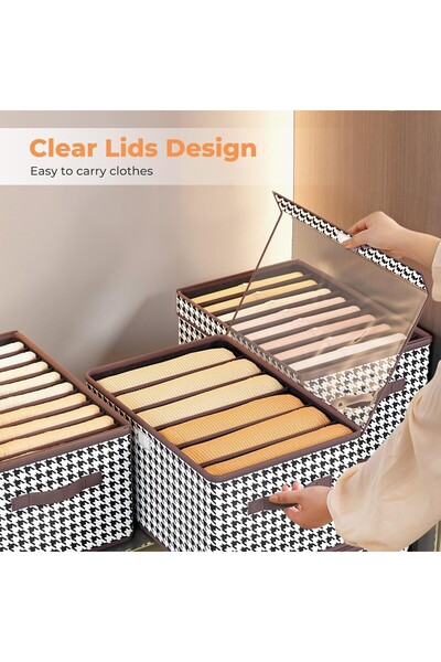 Flippy Storage Box, Flippy, for Clothes, Underwear, Socks, and Bras, Textile Material, 9 Compartments, 44x3