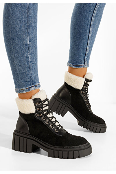 B T Shoes Αρβυλάκια γυναικεία Laroya Μαύρα