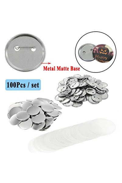 Choice1 100 قطعة من أزرار الشارات ذات القاعدة غير اللامعة مقاس 44 مم، متوفرة ...