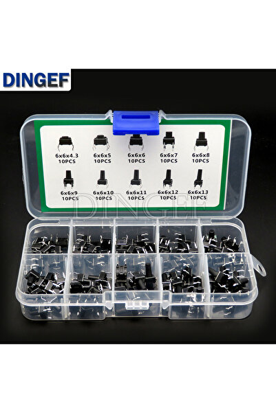 choice2 10 قيم (100 قطعة) 100/180/200 قطعة طقم مفاتيح لمس صغيرة 6 × 6 مم، أزر...