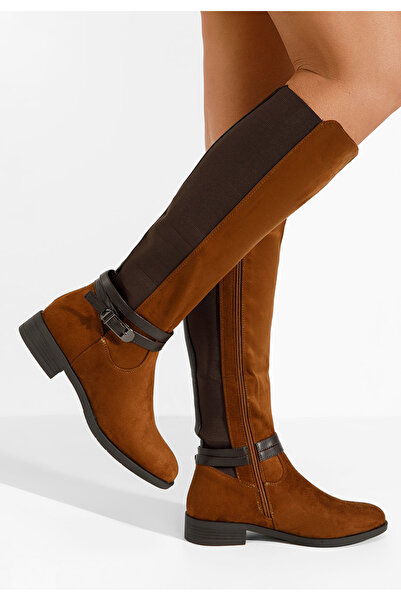 B T Shoes Camelové dámské nízké kozačky Euphica