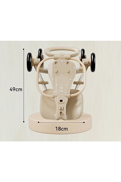 Flippy Folding Stroller, Reversible, 1-3 Years, 4 Wheels, Sunshade, Beige