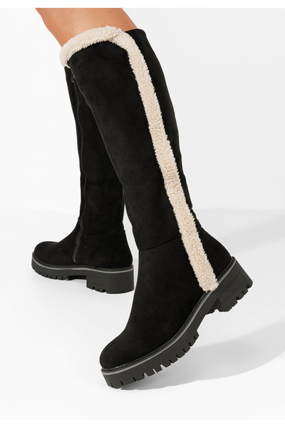 B T Shoes Cizme dama fara toc Tiziana negre