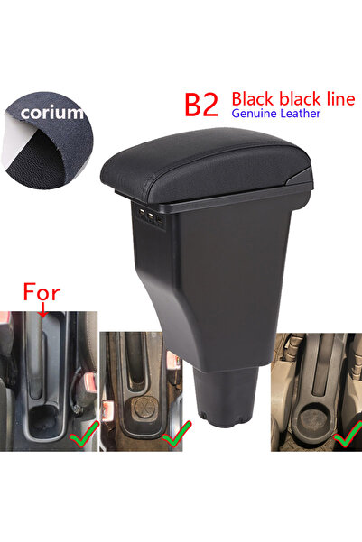 Choice3 B2 black line Corium For Kia Morning Armrest box For Kia anto Car Arm...