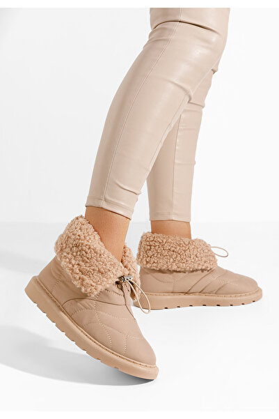 B T Shoes Kaki dámske snehule Kendra