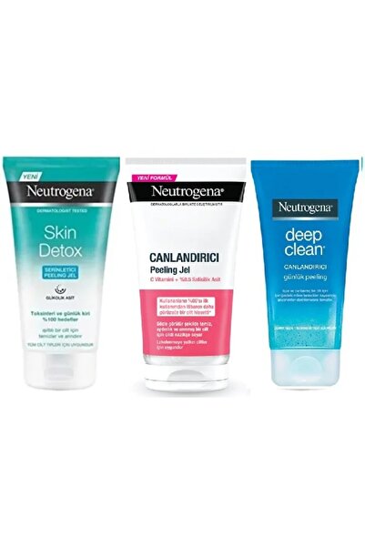 Neutrogena Skin Detox Cooling Peeling Gel, Revitalizing Peeling Gel and Revit...
