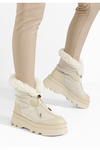 B T Shoes Γυναικείες Μπότες Χιονιού Denova μπεζ