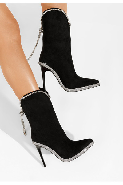 B T Shoes Γυναικεία Μποτίνια Zivina Μαύρα