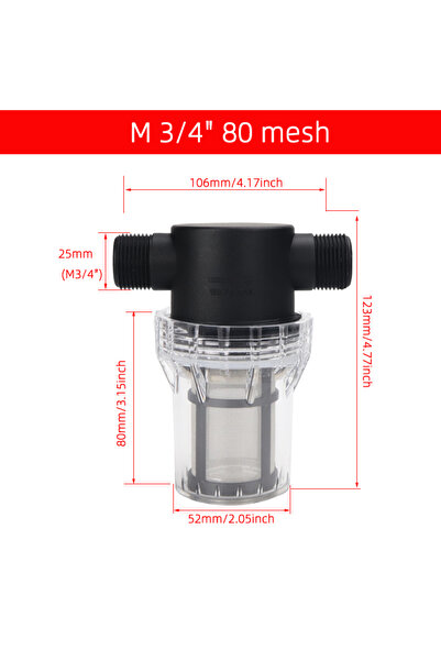 choice2 M 0.75 inch 80 mesh 304 Stainless Steel Filter Screen 80 Mesh Pre-Fil...