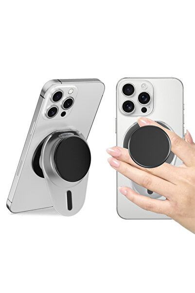 Choice1 Black 1PCS Grippopso Universal for MagSafe Phone Grip Socket New Adjustable Stand with 3000G Soft Si