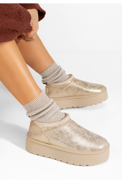B T Shoes Zlaté dámské válenky Lorenna