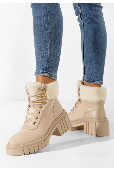 B T Shoes Αρβυλάκια γυναικεία Laroya μπεζ