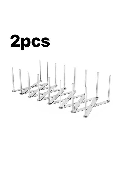 choice2 2pcs 8 grids Stainless Steel Dish Rack - Adjustable Kitchen Drainer, ...