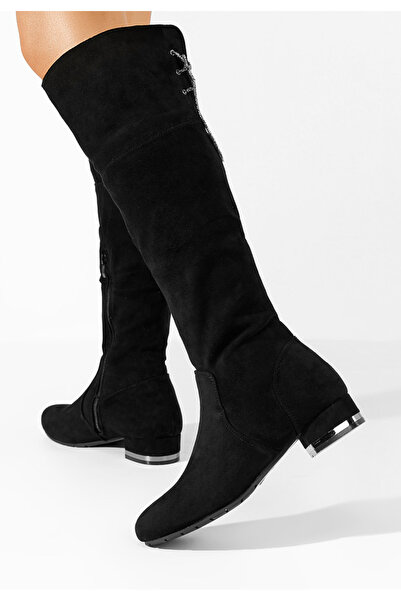 B T Shoes Cizme lungi fara toc Kylie negre