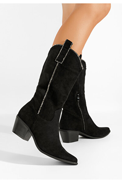 B T Shoes Καουμπόικες Μπότες Noemi Μαύρα