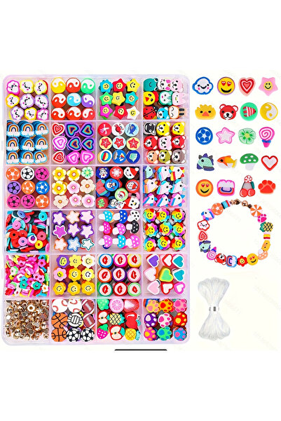 Choice4 24 grids 03 15-28Grids Polymer Clay Beads Set Letter Imitation Pearl ...