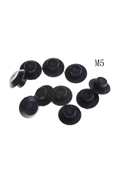 Choice1 10 قطع من أغطية رؤوس سداسية سوداء عملية M5-12، براغي وصواميل ألين دائرية