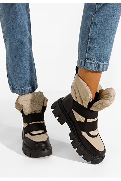 B T Shoes Γυναικείες Μπότες Χιονιού Χακι Joya