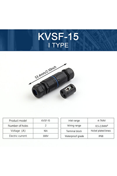 Choice3 موصل كابل مقاوم للماء KVSF-15 IP68، توصيل سريع، مدخلان ومخرجان، 2/3/4...