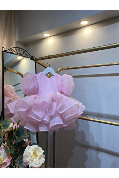 Laresse Balon Kollu Tokalı Kız Çocuk Abiye Elbise