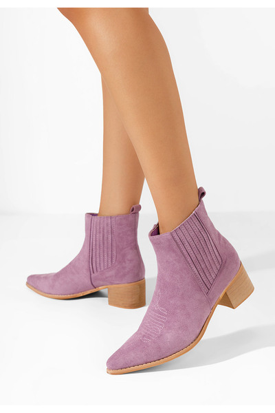 B T Shoes Μποτάκια με τακούνι Siania μωβ