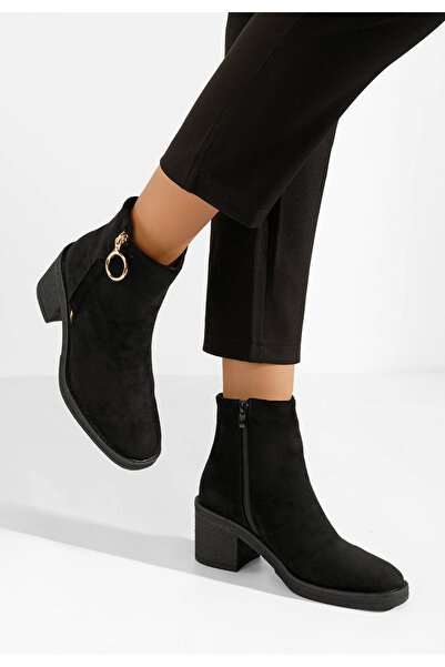 B T Shoes Black summer boots with holes Adisha