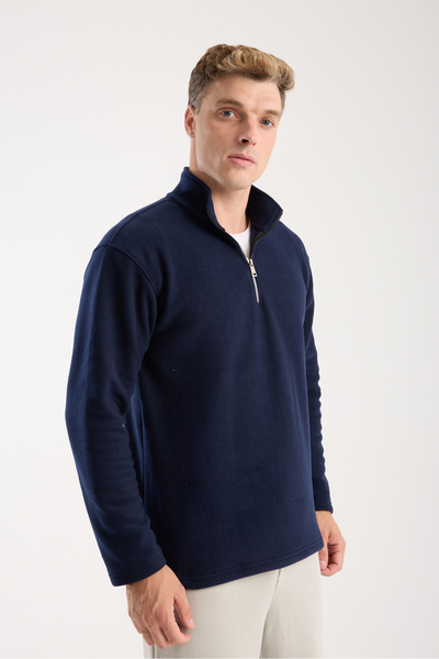 KAPHONE Men's Half Zipper Fleece Sweatshirt
