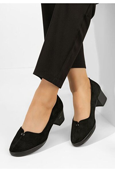 B T Shoes Black Jinny chunky heel shoes