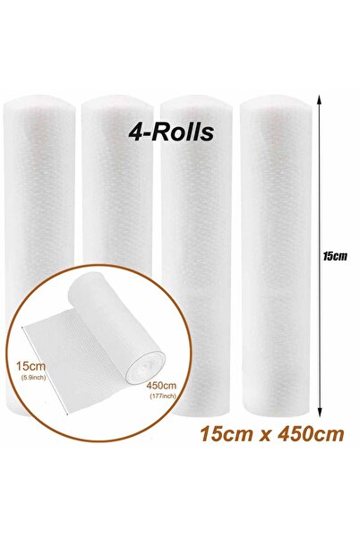 Choice 15 × 450 سم 4 لفات ضمادة شاش مع شريط - لفافة شاش بيضاء ضمادة شاش قابلة...