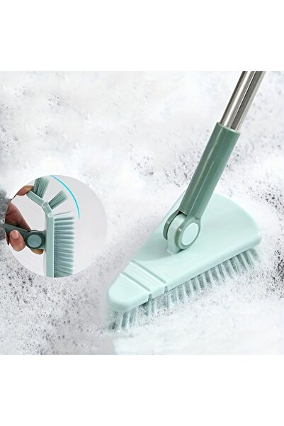 choice2 فرشاة أرضية مثلثة الشكل باللون الأزرق الفاتح لتنظيف حوض الاستحمام وفج...