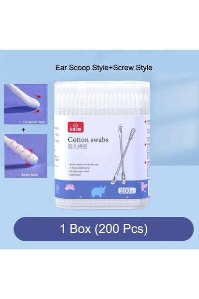 Choice1 1 صندوق ESK 400/200 قطعة أعواد قطنية برأس مزدوج للنساء مكياج أحمر الش...