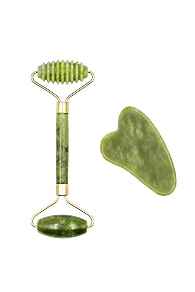 Choice1 B Set Guasha Natural Stone Massage Face Jade Roller Gua Sha Massage T...
