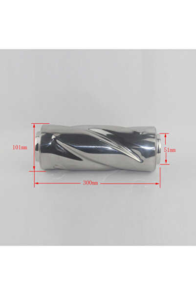 Choice1 أنبوب عادم عالمي معدل من الفولاذ المقاوم للصدأ بقطر 51 مم، كاتم صوت ع...