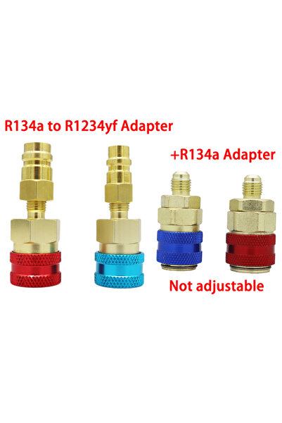Choice4 مجموعة 2-محول R134a، وصلة سريعة التركيب لتوصيل R1234YF بـ R134A، وصلة...