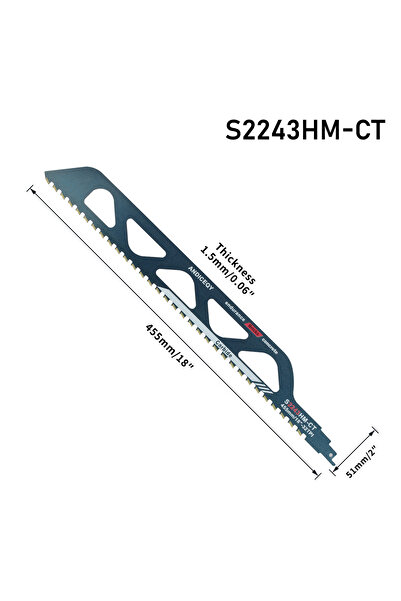 Choice3 S2243HM-CT Versatile Alloy Reciprating Saw Blade for Cutting Bubble B...