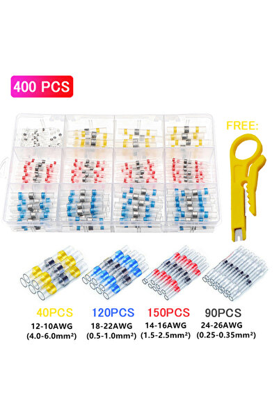 Choice4 400 قطعة - 50-800 قطعة من أطراف العقص ذات الانكماش الحراري وختم اللحا...