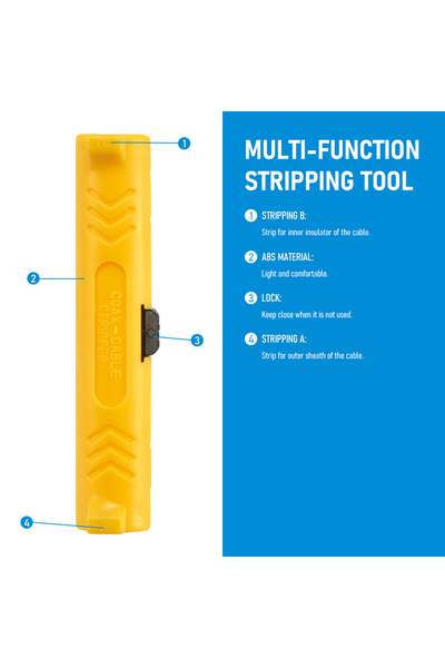 choice2 YELLOW Electric Wire Stripper Pen network cable Tools Wire Cable Cutt...