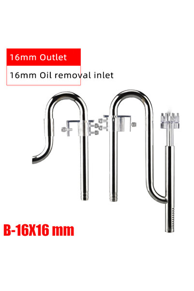 Choice6 فلتر حوض السمك B-16X16mm ZRDRA ملحقات فلتر خارجي من الفولاذ المقاوم للصدأ لمدخل ومخرج وحدة إزالة المياه