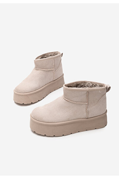 B T Shoes Khaki dámské válenky na platformě Savieda V7