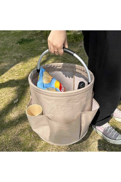 Flippy Tool Basket Bag 17L, Flippy, External Pockets, Portable Picnic Basket, Beach Basket, Cleaning Basket