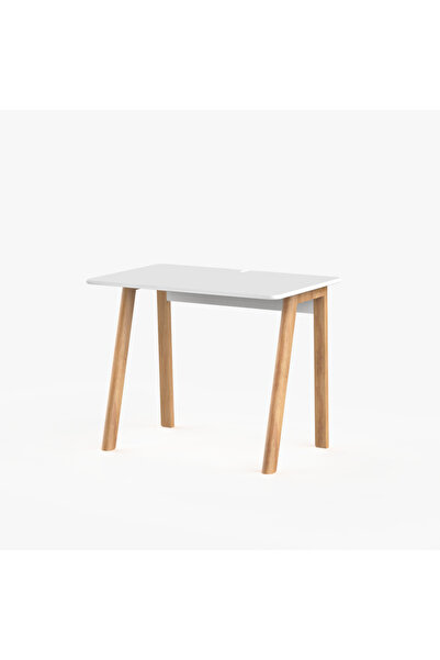 NURUS Olo Çalışma Masası Aksesuarsız Rafsız Beyaz