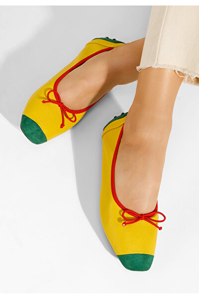 B T Shoes Žlté balerínky Amania V4