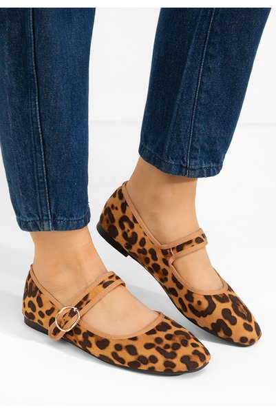 B T Shoes Γυναικείες μπαλαρίνες Rasmara λεοπαρ