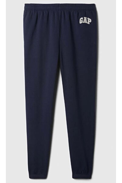 GAP V-Heritage 500382 Logo Fleece Jogger Ανδρικό παντελόνι από ύφασμα γαλλικής πετσέτας ΣΚΟΥΡΟ ΜΠΛΕ