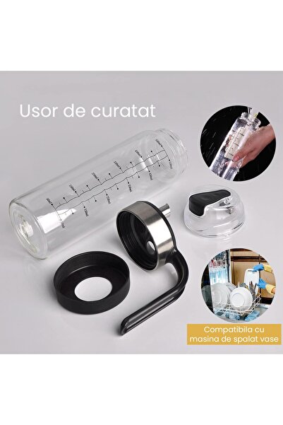 Flippy Στεγανό μπουκάλι λαδιού με άνοιγμα και κλείσιμο, Flippy, 500 ml, διαφανές