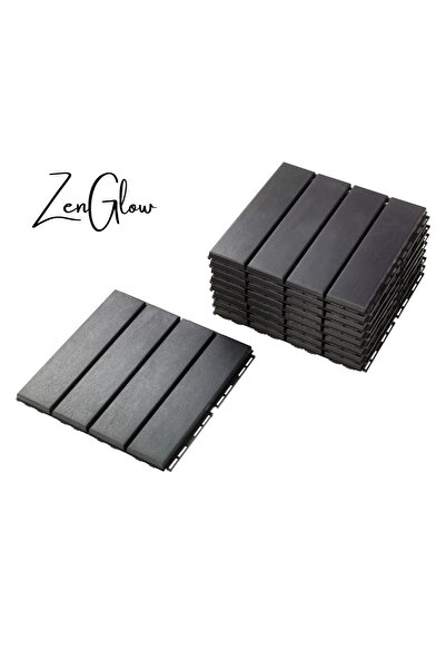 ZenGlow 1 Adet 33x33 Cm Parke Balkon Banyo Duşakabin Teras Yer Döşemesi Plastik 1 Adet